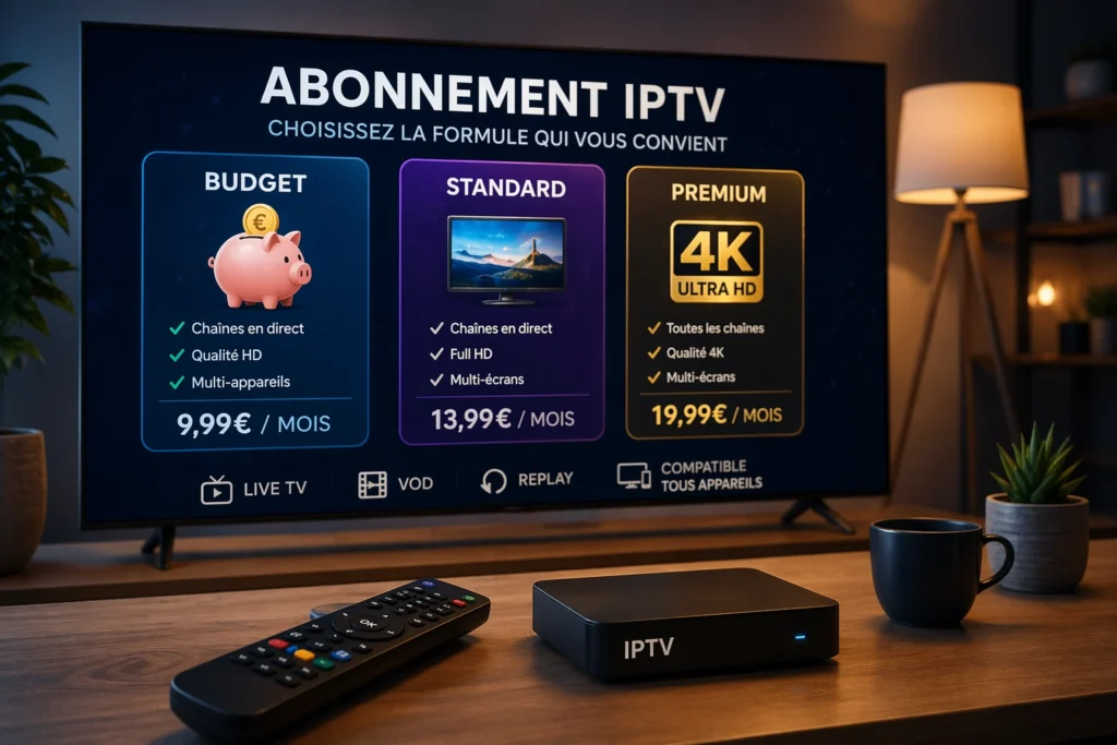 abonnement iptv comparaison budget standard premium en France