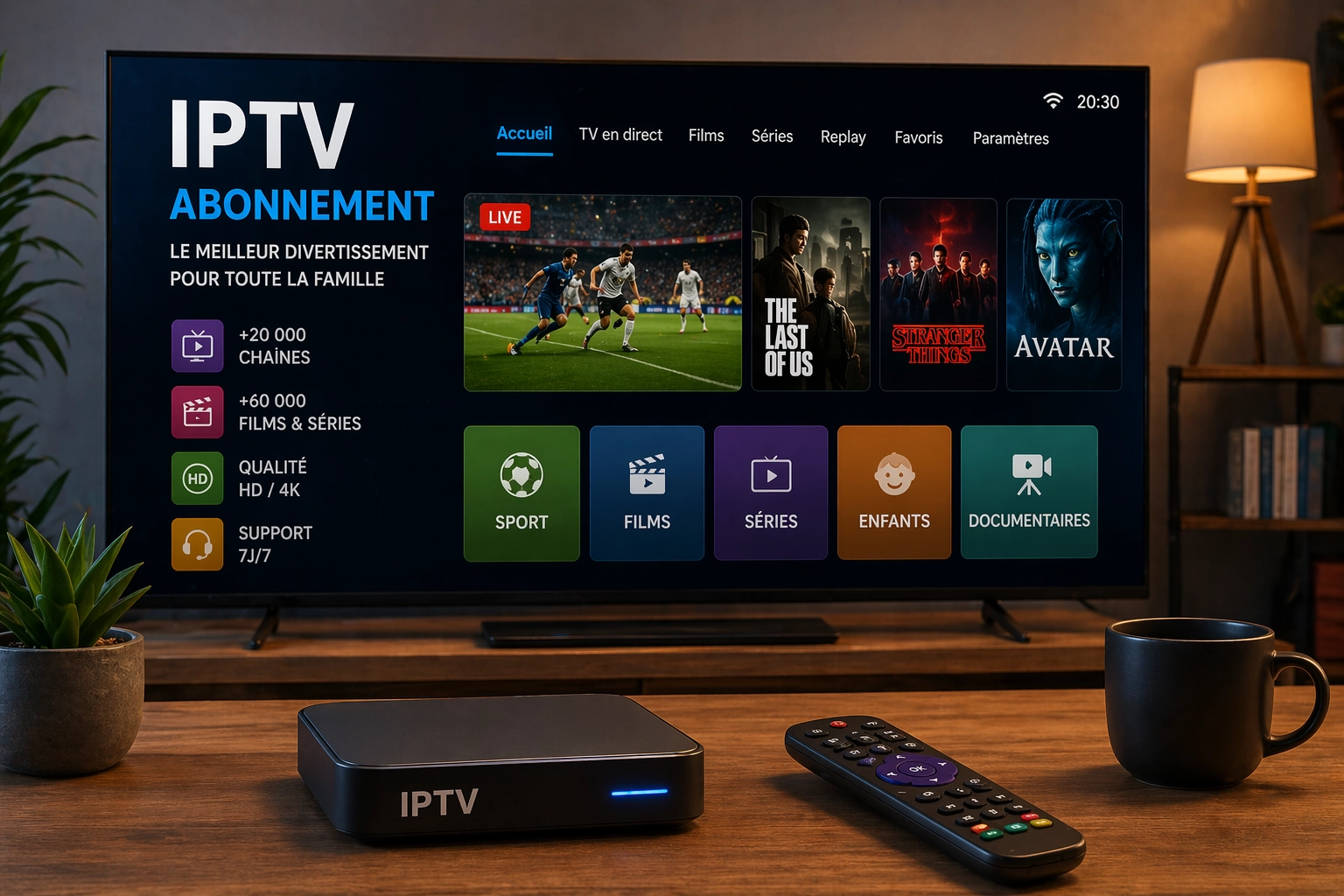 iptv abonnement formule streaming familiale en France