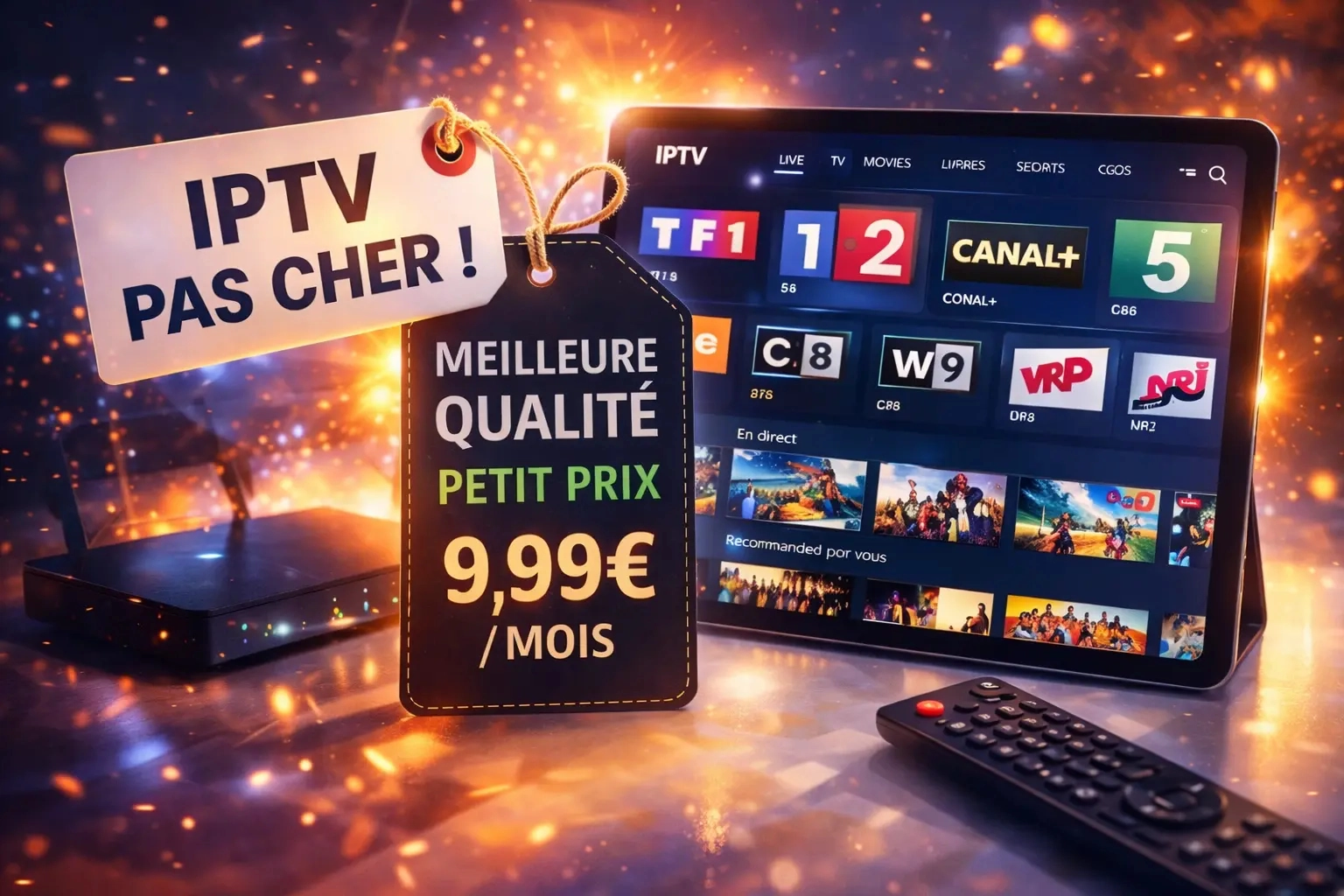 iptv pas cher fiable en France prix abordable streaming